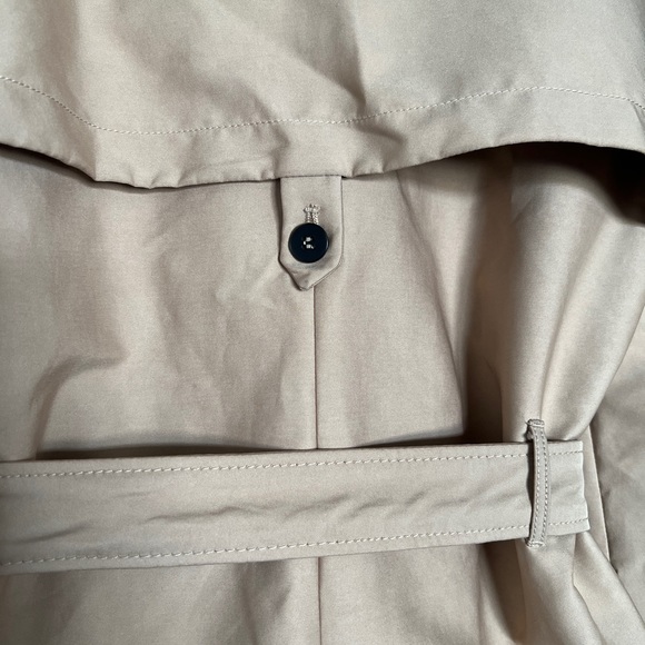 Zara light twill khaki coloured trench coat - Picture 2 of 5